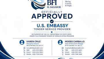 BFI El Salvador Officially Appointed as U.S. Embassy Tender Service Provider